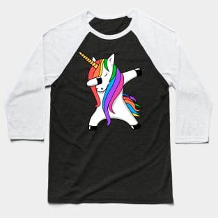 Dabbing Unicorn Baseball T-Shirt